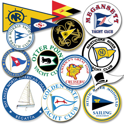 Custom burgee decals